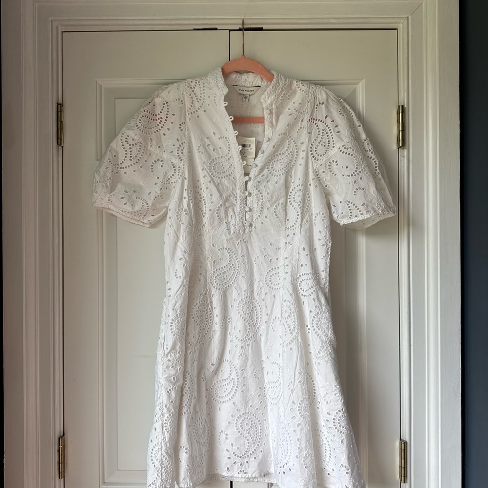 Club Monaco White Eyelet Mini Dress